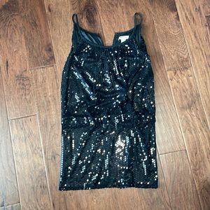 White House Black Market black sequin cocktail mini